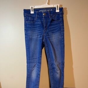 American Eagle Outfitters Women's Deep Blue Skinny Jeans